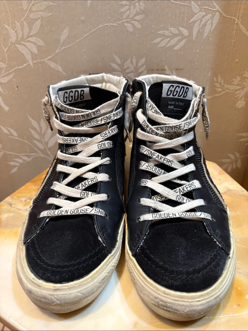 Golden Goose Mid-star Slide Sneakers with Sequence